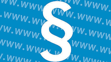 Gesetzzeichen Gesetzzeichen auf blauen Hintergrund